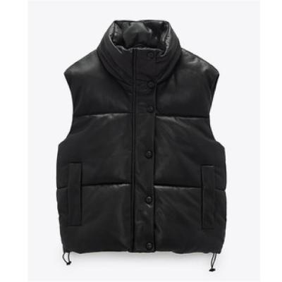 China Factory Wholesale 100%PU Women's Cotton Padded Puffer Vest Women Bubble Vest en venta