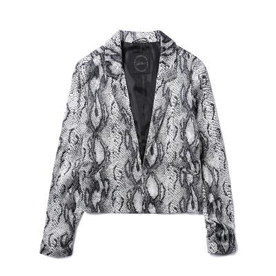 China Fashion Snake Print Women Jackets Short Coat for Wholesale Te koop