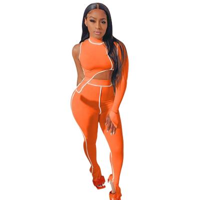 China 2021 hotsale fashion breathable tracksuit set women women crop tops for sale