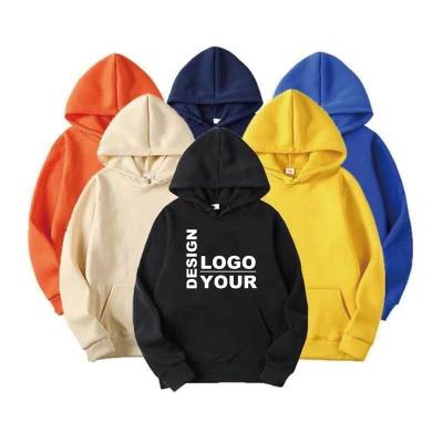 China New Wholesale Anti-shrink Fashion Pullover Sweatshirts Printing Logo Unisex Cotton Sweatshirt Hoodie Custom Men's Hoodies for sale