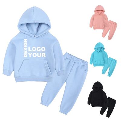 China Breathable Children's Tales Cotton Plain Hoodie Blank Pullover Sweatshirt Sheared Kids Boys Girls Hoodies for sale