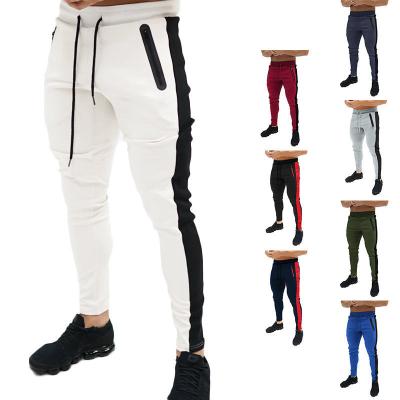 China Anti-Wrinkle Mens Jogger Sports Pants, Zipper Gym Workout Sweatpants Casual Pockets for sale