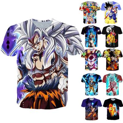 China Goku Z 3D Anime Personality T-shirt Anime Personality T-shirt Hip Hop Polyester Creative T-shirt Anti-Shrink Fashion Print Comfortable Short Sleeve T-shirt for sale