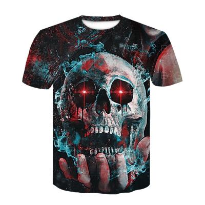 China Adults Anti Shrink Shirts Age Category And Type 3D Skull T Shirts for sale