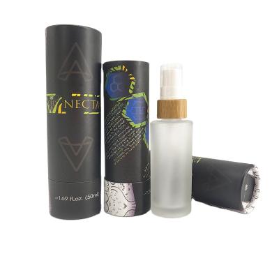 China Custom Biodegradable Packaging Cylinder Paper Tube Packaging Box For Essential Oil Glass Bottles 30ml for sale