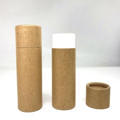 China Recycled Materials Cosmetic Packaging Recycled Kraft Cardboard Brown White Black Paper Tube for sale