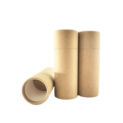 China Biodegradable 2oz Cardboard Kraft Paper Deodorant Stick Container Tube for sale