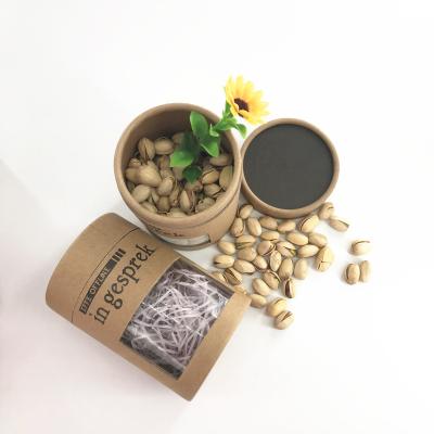 China Recycled Materials Custom Printed Round Tube Cylinder Kraft Paper Box For Candle for sale