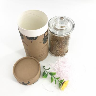 China Recycled Materials Round Tea Paper Tube Packaging Cans For For Tea Material Famous Grade Food Paper Doubles Brand Lid Boxes for sale