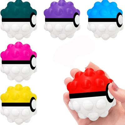 China 2022 Pokemon Educational Stress Reliever Game Funny Toy Sensory Ball Toys Pokemon Pokemon Colorful 3D Relaxation Stress Balls Toys for sale