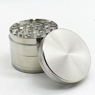 China Wholesale Cheap SHINY Stock 55MM Sharp Teeth 4 Parts Zinc Metal Weed Grinder Weed Grinder for sale