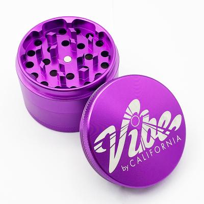 China GIRLY Custom Herb Grinder Ash Tray 50mm Aluminum Alloy Sharp Teeth Grinders Weed Grinder Purple for sale