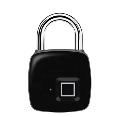 China P30+ Metal Fingerprint Padlock Lock Anti-theft Padlock 75*48*15mm Waterproof Portable Keyless Smart Biometric Quick Access Security Padlock for sale