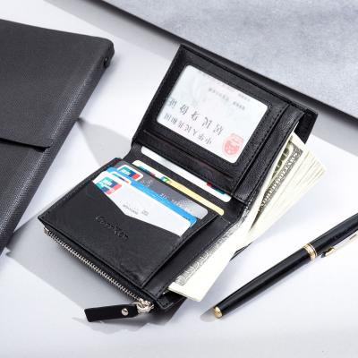 China Carr ken Minimalist Slim Credit Cards Money Clip Wallet Men's Cash Card Holder Luxury Leather Short Bifold Holder for sale