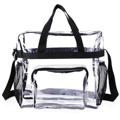 China Tready Clear Transparent Storage Quality PVC Handbags Purses Cross Shoulder - Body Bag For Daily Shopping Festivals for sale