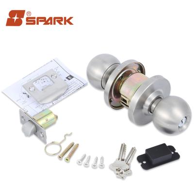 China High Quality Satin Wood / Iron Door Stainless Steel Made Finish Cylindrical Security Hotel Commercial Locks for sale