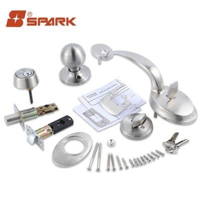 China Wooden / Iron Door American Style Handleset Handle Entry Door Lock With High Security for sale