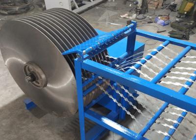 China Galvanized 3.0kw 0.45mm Razor Wire Making Machine for sale