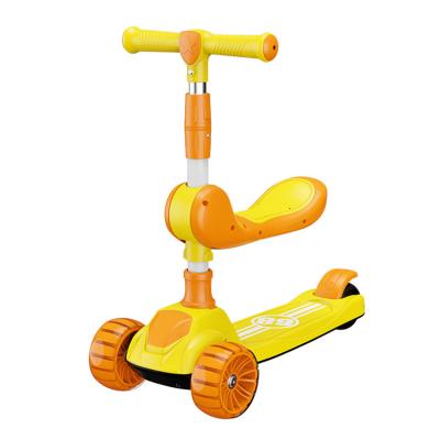 China 3-12 Years Adjustable Height Adjustable Children's Scooter Handlebar Handlebar Can Adjust Music Lighting One-click Folding Scooter for sale