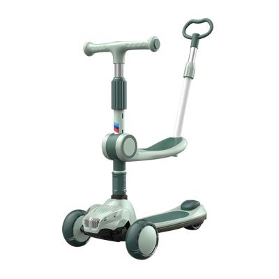 China 1-12 Years Adjustable Adjustable Height Handlebar Multifunctional Scooter 3 In 1 Outdoor Sports Play Music Light Folding Scooter for sale