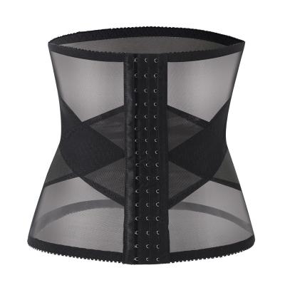 China Fashionable Perspective Breathable Elastic Belt Women Fitness Corset Waist Trimmer Belt Belly Wrap Waist Trainer Female Shapewear for sale