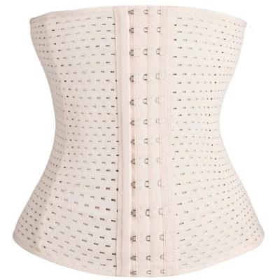 China Breathable Ladies Weight Loss Corset Cincher Body Shaper Sweat Slimmer Belt Waist Trainer For Women Breasted Corset for sale