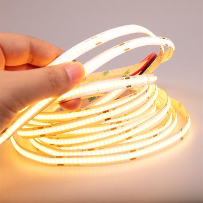 China Color Temperature 2700K/3000K/4000K/6000K Residential Waterproof Cob Led Strip 24v Flexible White Cob Led Strip Light for sale