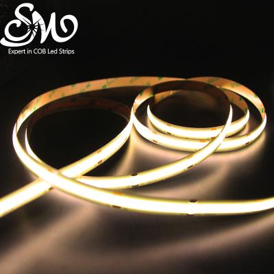 China Residential flexible COB led strip lights tira 5m 12V 24V 320led/m led light cabinet cob led strip COB LED clear strip light diffused for sale