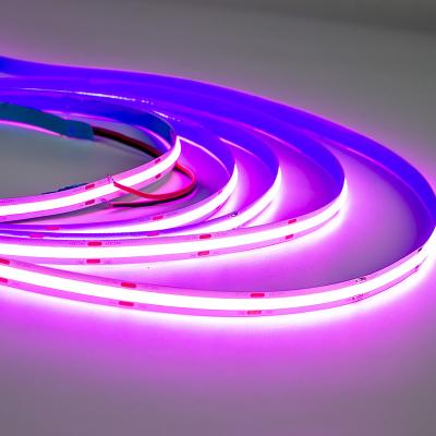 China 24v ip20 hotel office living room study room bed residential flexible home commercial lighting pink cob led strip light for sale