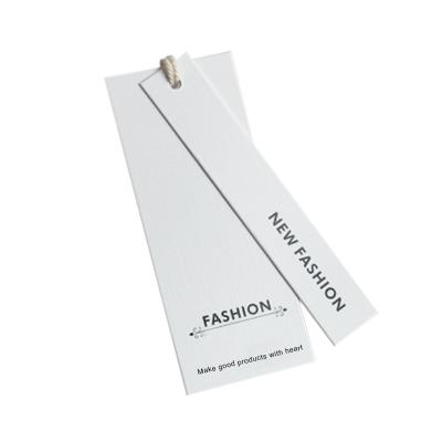 China Custom Recyled Hanging Label With Clamps Free Special Swing Paper Product Hang Tags For Clothing Tags for sale