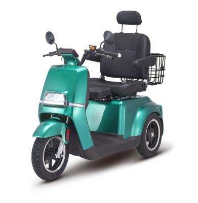 China Passenger open electric three wheel scooter can add shopping basket and awning for sale