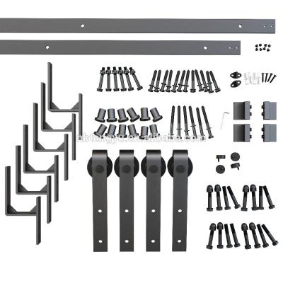 China Rustic Bypass Open Sliding Barn Door Hardware For Wooden Doors for sale