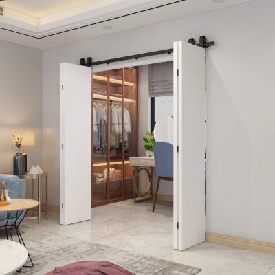 China Modern Bi-fold Sliding Barn Door with Hardware Kit, Bi-folding Glass Doors, Bi-folding Wood Doors for sale