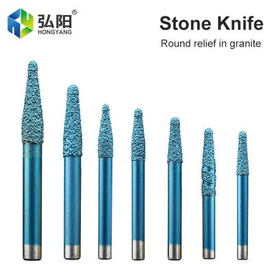 China 1PC Sharp Edge Metallurgical CNC Cast Stone Carving Router Planer Drill Bit Taper Vacuum Milling Cutter Granite Weld Relief Cutter for sale