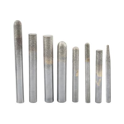 China HIGH SPEED STEEL Stone Sintered Ball Head Flat Bottom Diamond Milling Cutter Drill Bit Tapered CNC Router Carving Granite Marble Carving Knife for sale