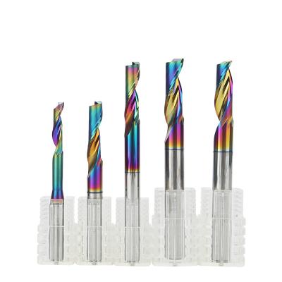 China Woodworking CNC End Mill Tungsten Machining Aluminum Engraving Single-edged Spiral Drill and Milling Machine 1pc Metal Carbide-Coated Metal Cutting Steel for sale