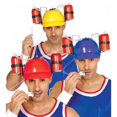 China Custom Plastic Character Beer Helmet Drinking Hat for sale