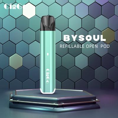 China Rechargeable Refillable Pod Vape THC Vape Kit Original Bysoul 2ml Green Color for sale