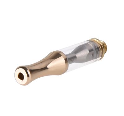 China Round Mouthpiece 510 Glass Tank Ceramic Cbd Oil Vaporizer Cartridge for sale