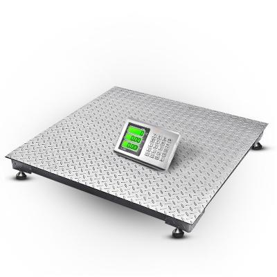 China Weight Function Carbon Steel 0.8x0.8m 1.0m 1.5m 2.0m 3.0m 500kg 1000kg 304 Stainless Steel Floor Scale Weight Machine for sale