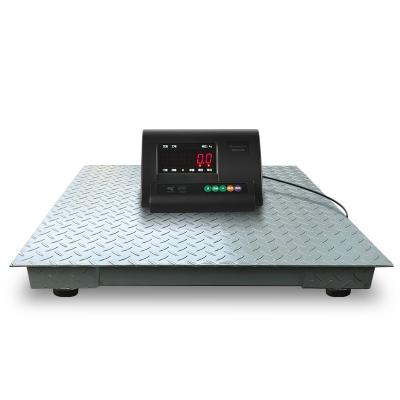 China 1ton 2ton 3ton Weight Function Floor Scale For Sale Digital Weighing Waterproof Indicator Platform Scale Carbon Steel Livestock Scale for sale