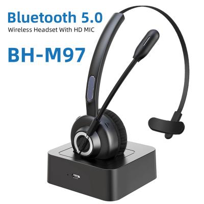 China M97 BT Wireless Headset with Microphone and Charging Station Truck Driver Call Center Office Business M97 Headset for sale