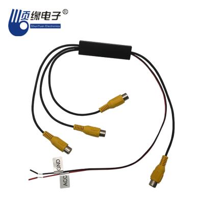 China Car AV three-way video TV together to see a multi-function program controller share video line 1 in 3 SY-1T3 for sale