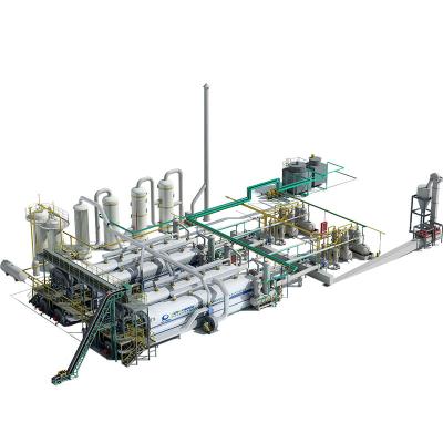 China Plant Niutech Smart Waste Plastics Pyrolysis Plant With Intelligent Control System for sale