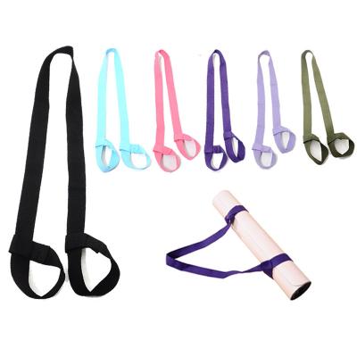 China Polyester Factory Outlet Sports Fitness Cotton/Polyester Adjustable Yoga Mat Strap for sale