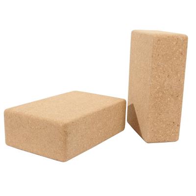 China Cork Fit-Yoga High Quality Fitness Cork Yoga Block Custom Printed natural Cork Yoga Block for sale