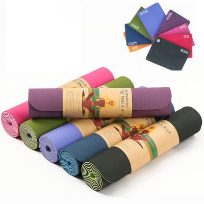 China Fit-Yoga Home Exercise Gym Workout Anti-Slip Durable Washable Waterproof Sports Non Slip Custom Eco-Friendly Fitness Tape Yoga Mat for sale