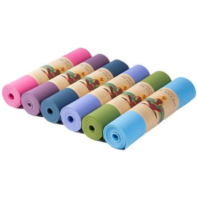 China Custom Gym Exercise Fitness Folding Gym Logo 6mm Tape Organic Eco-friendly Yoga Mat Waterproof Washable Durable Anti-Slip Fit-Yoga Best for sale