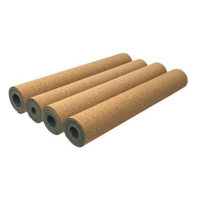 China Durable Anti-skid Cork+Natural Rubber Fitness Yoga Washable Waterproof High Quality Original Eco-Friendly Mats for sale