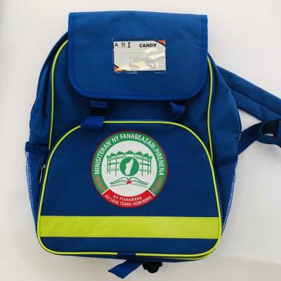 China Government Madagascar Tender Back To School Kit Kids Stationery Backpack Set 35*30*12cm for sale